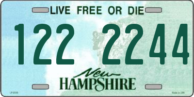 NH license plate 1222244