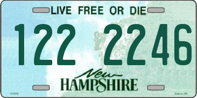 NH license plate 1222246