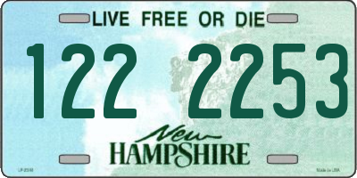 NH license plate 1222253