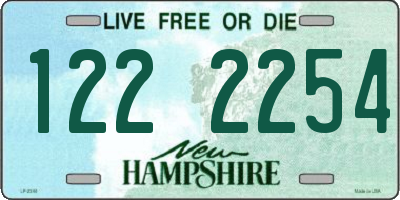 NH license plate 1222254