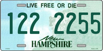 NH license plate 1222255