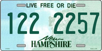 NH license plate 1222257