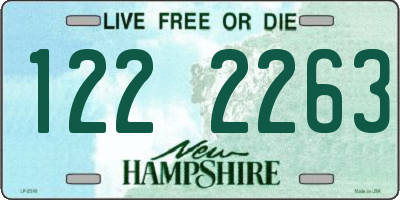 NH license plate 1222263