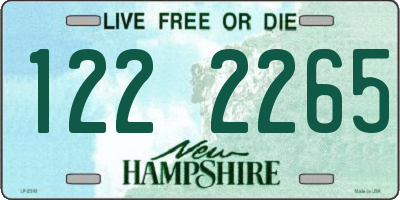 NH license plate 1222265