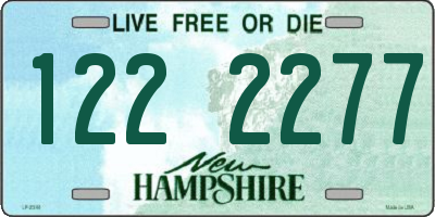 NH license plate 1222277