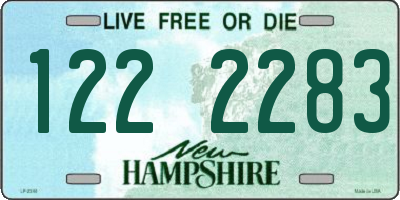 NH license plate 1222283
