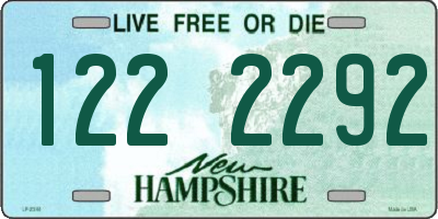 NH license plate 1222292
