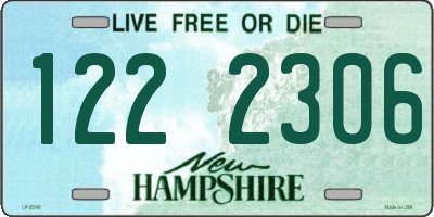 NH license plate 1222306