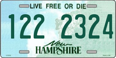 NH license plate 1222324