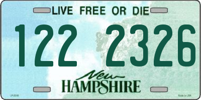 NH license plate 1222326