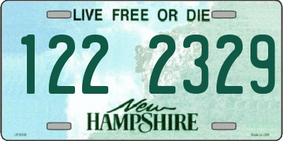 NH license plate 1222329