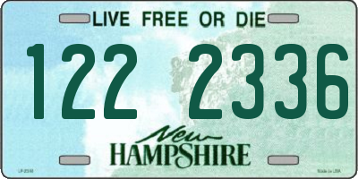 NH license plate 1222336