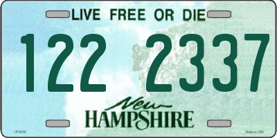 NH license plate 1222337