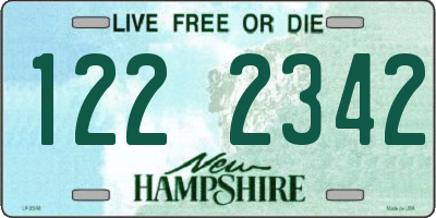 NH license plate 1222342
