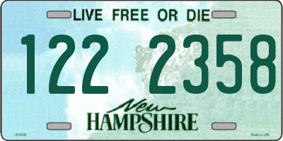 NH license plate 1222358