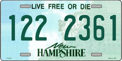 NH license plate 1222361