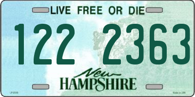 NH license plate 1222363