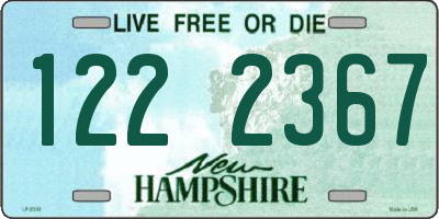 NH license plate 1222367