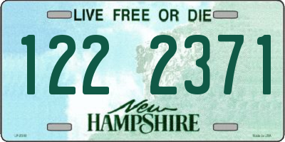 NH license plate 1222371