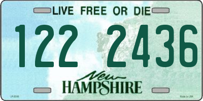 NH license plate 1222436
