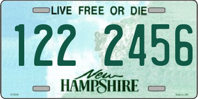 NH license plate 1222456