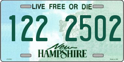 NH license plate 1222502