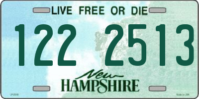 NH license plate 1222513