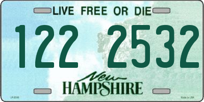 NH license plate 1222532