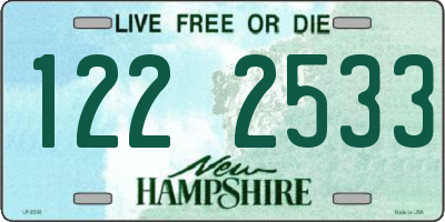 NH license plate 1222533