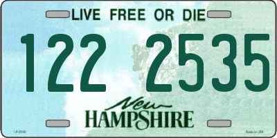 NH license plate 1222535