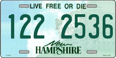 NH license plate 1222536