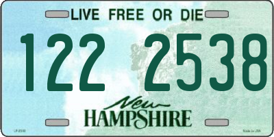 NH license plate 1222538