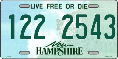 NH license plate 1222543