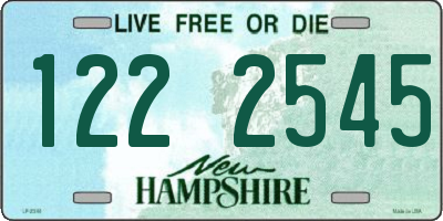 NH license plate 1222545