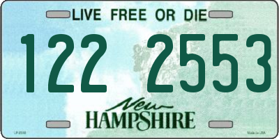 NH license plate 1222553