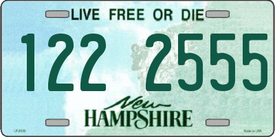 NH license plate 1222555