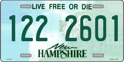 NH license plate 1222601