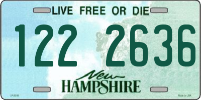 NH license plate 1222636