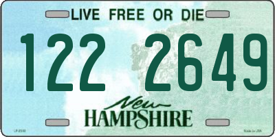 NH license plate 1222649