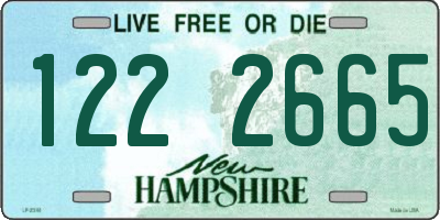 NH license plate 1222665