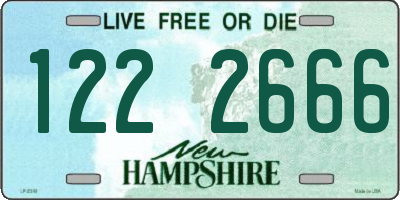 NH license plate 1222666