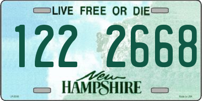 NH license plate 1222668
