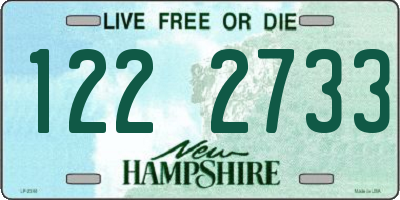 NH license plate 1222733