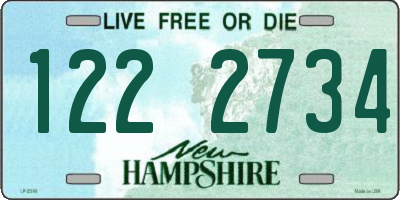 NH license plate 1222734