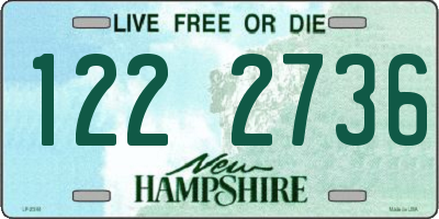 NH license plate 1222736