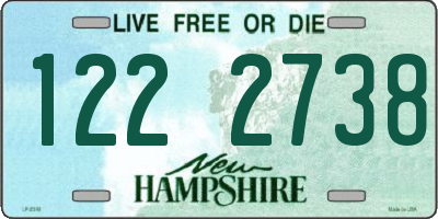 NH license plate 1222738