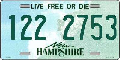 NH license plate 1222753