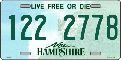 NH license plate 1222778