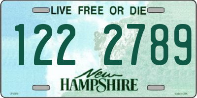 NH license plate 1222789