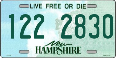 NH license plate 1222830